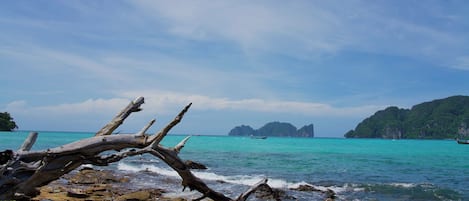 Private beach, beach bar