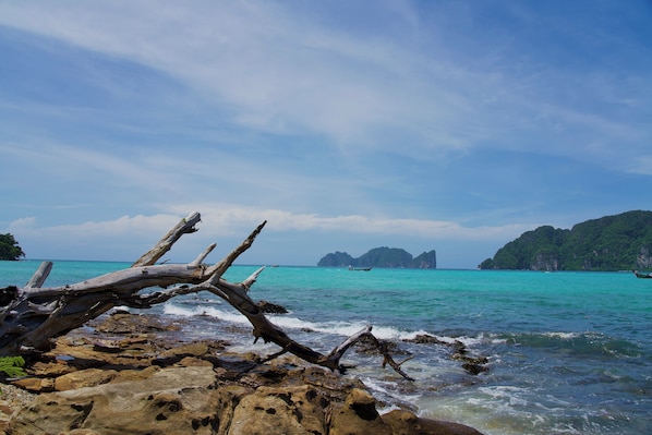Private beach, beach bar