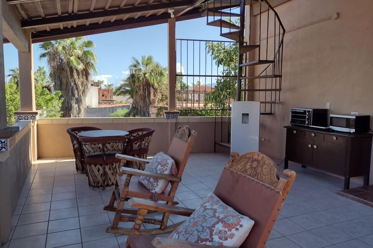 panoramic penthouse, 1 bedroom, partial sea view, poolside | terrace/patio