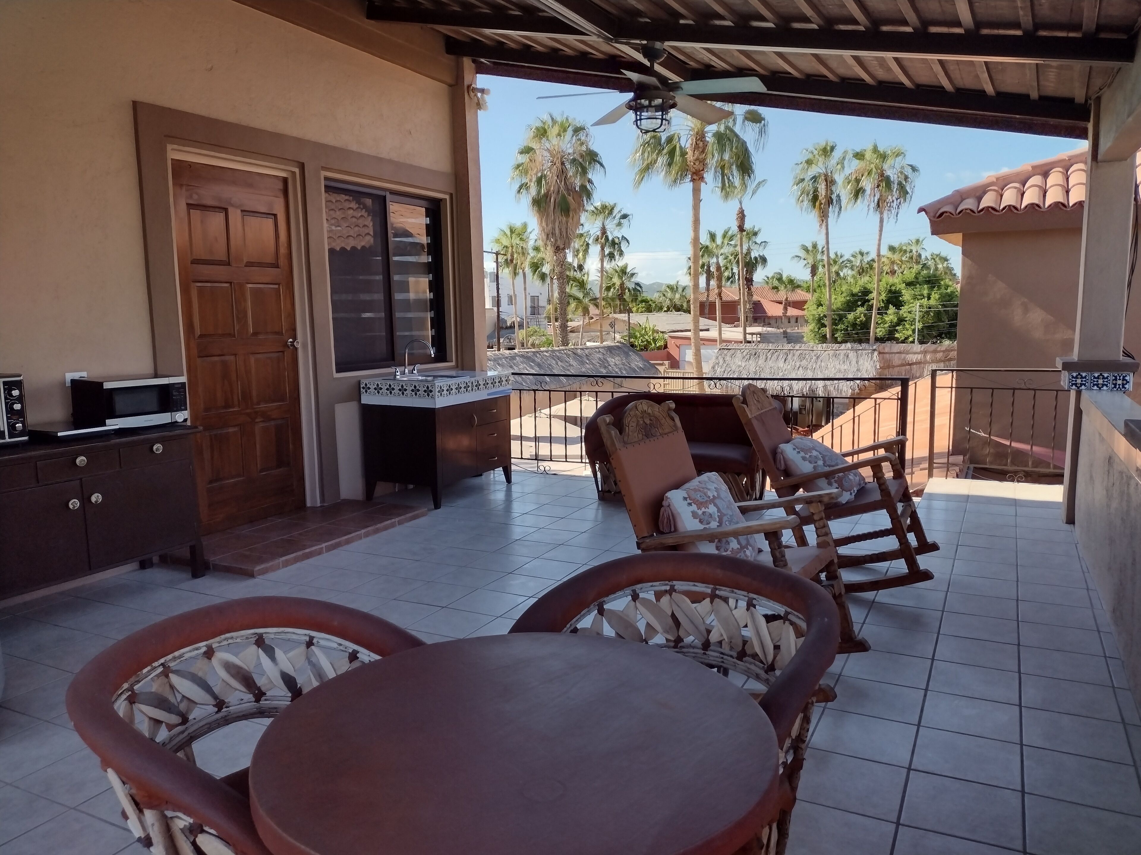 panoramic penthouse, 1 bedroom, partial sea view, poolside | terrace/patio