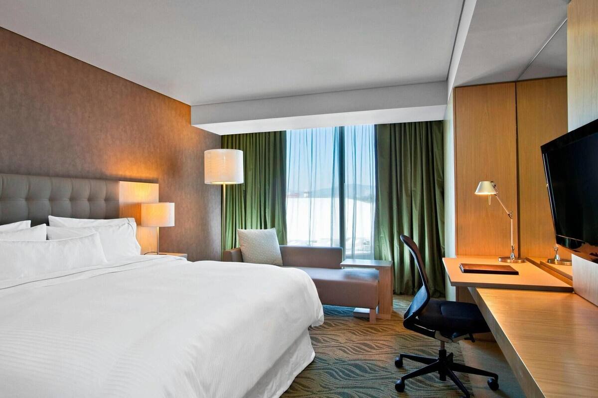 Hypo-allergenic bedding, down duvets, minibar, in-room safe