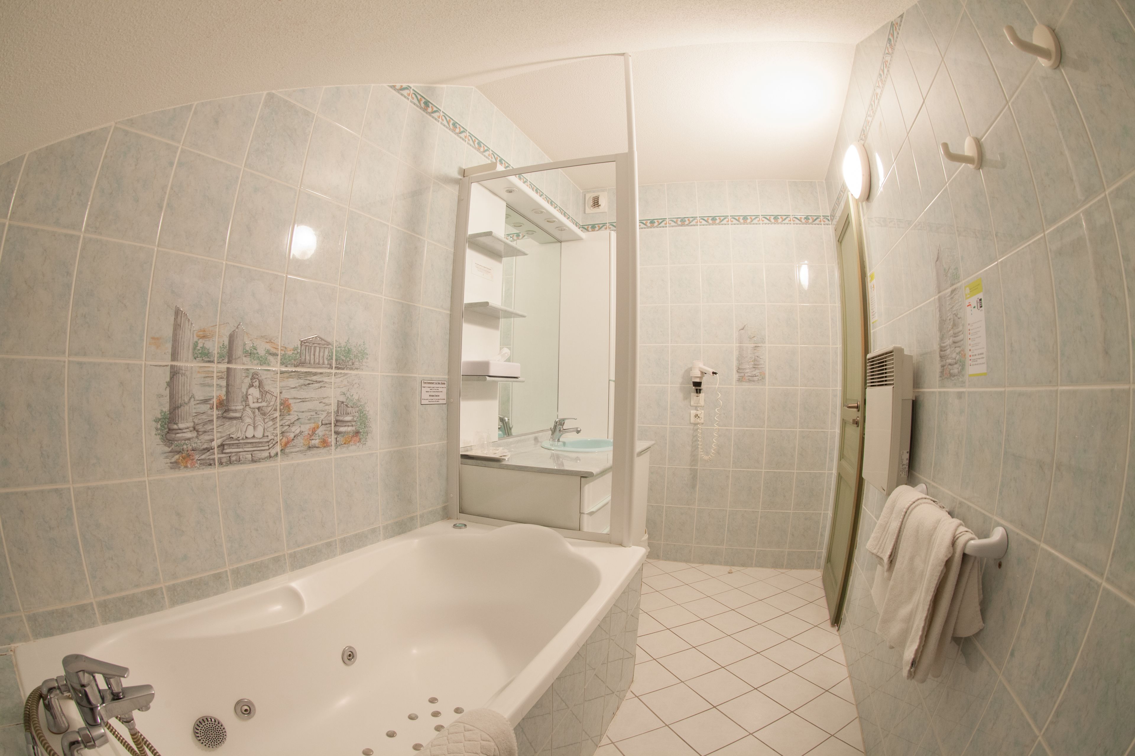 superior twin room | bathroom | free toiletries, hair dryer, towels