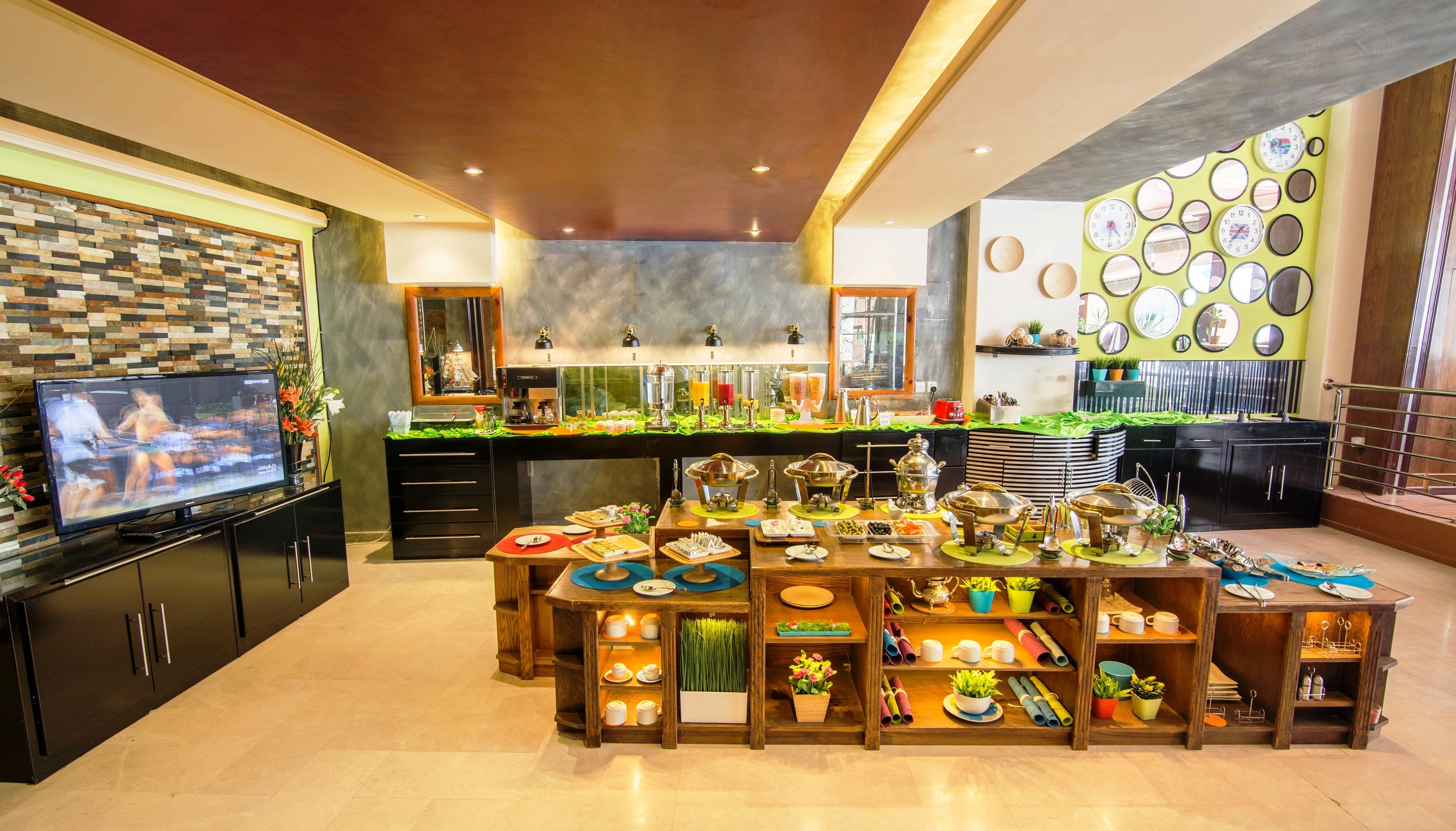 daily buffet breakfast (sar 35 per person)
