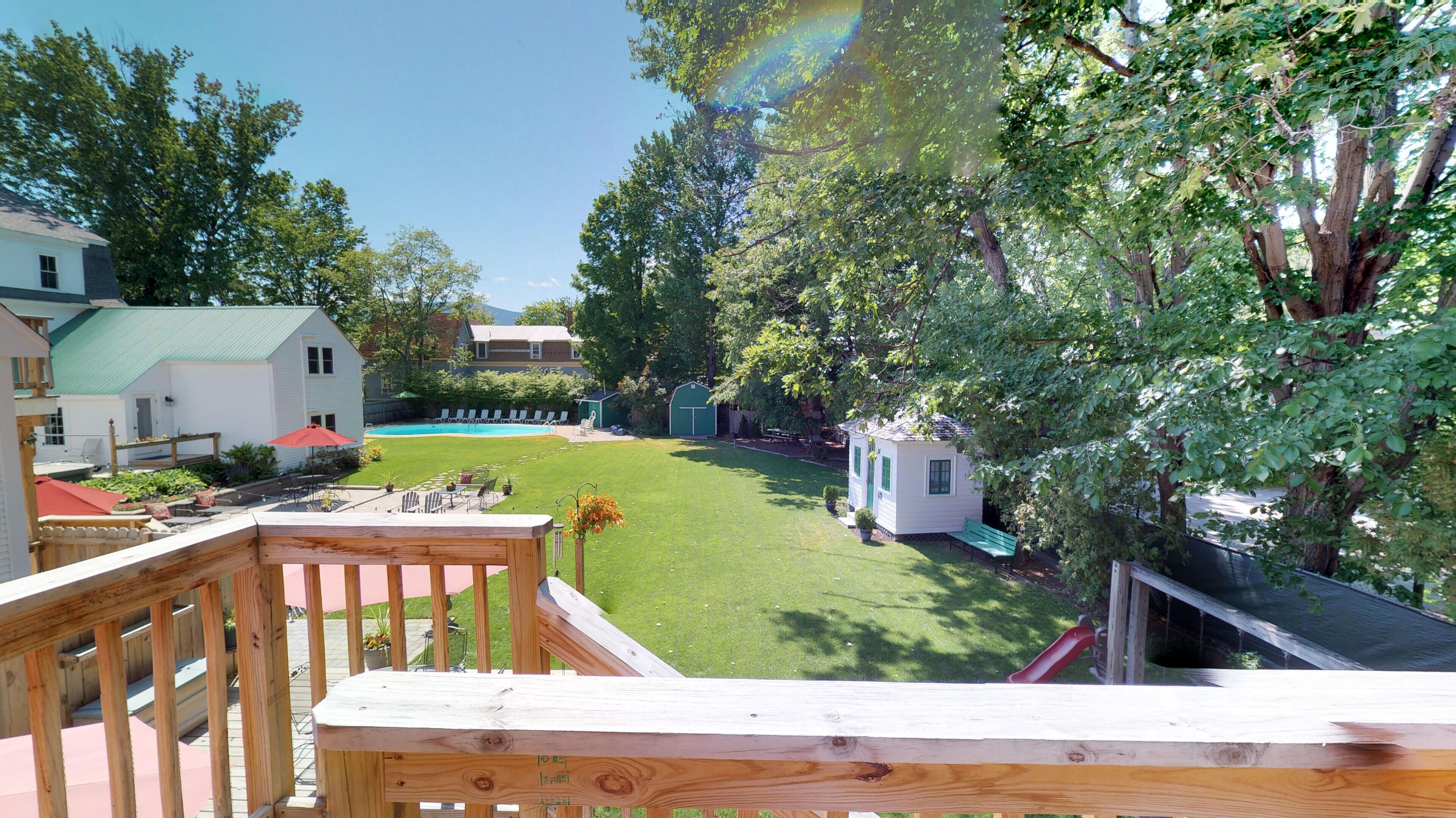 carriage house apartment | balcony view