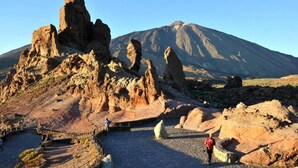 A rocky landscape with a prominent mountain in the background. - Boutique Océano - Adults Only (Santa Cruz de Tenerife)