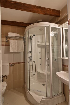 Shower, free toiletries, hair dryer, towels - Traube Medias (Medias)