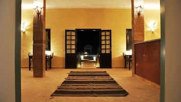 Breakfast, lunch, dinner served; Moroccan cuisine, pool views