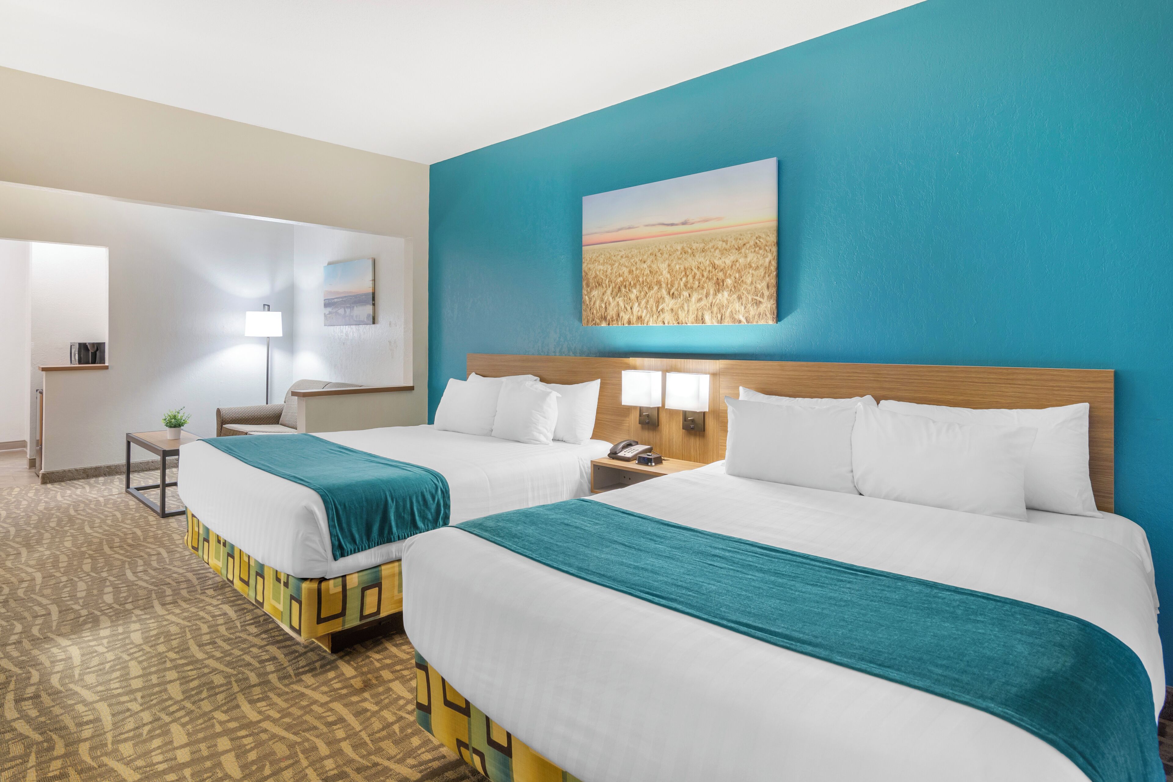 suite, 2 queen | desk, iron/ironing board, free cots/infant beds, free wifi