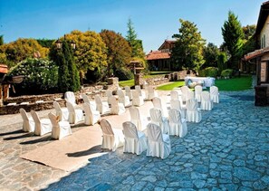 Outdoor wedding area