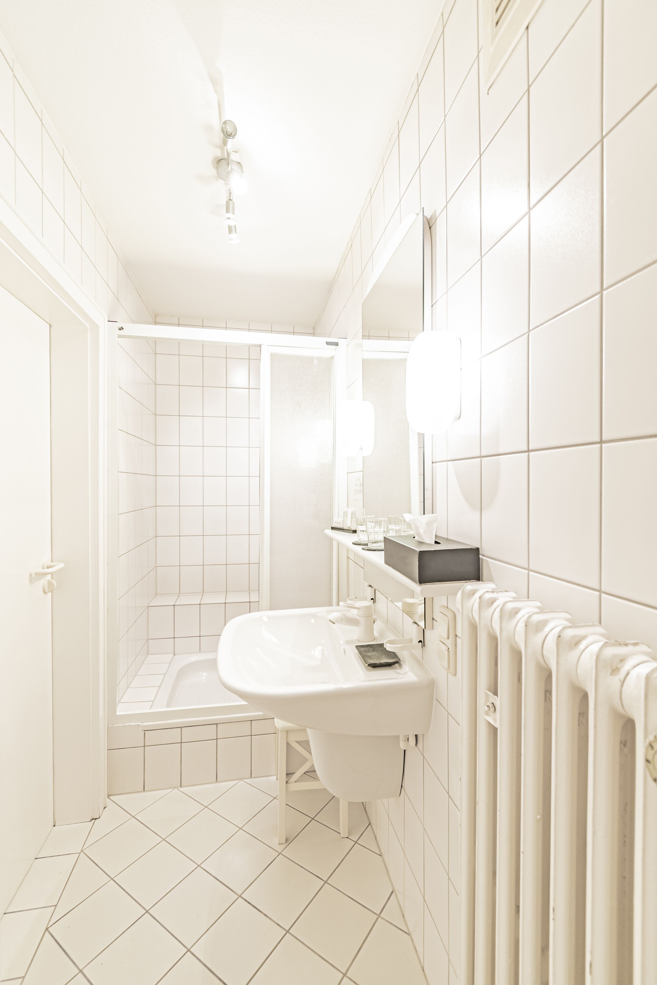 standard double room | bathroom | shower, free toiletries, hair dryer, towels