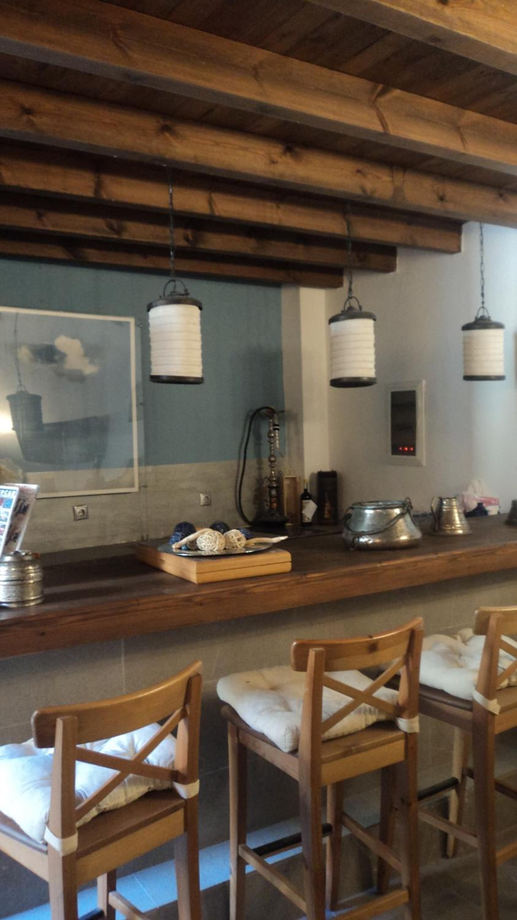 full-sized fridge, coffee/tea maker, cookware/dishes/utensils