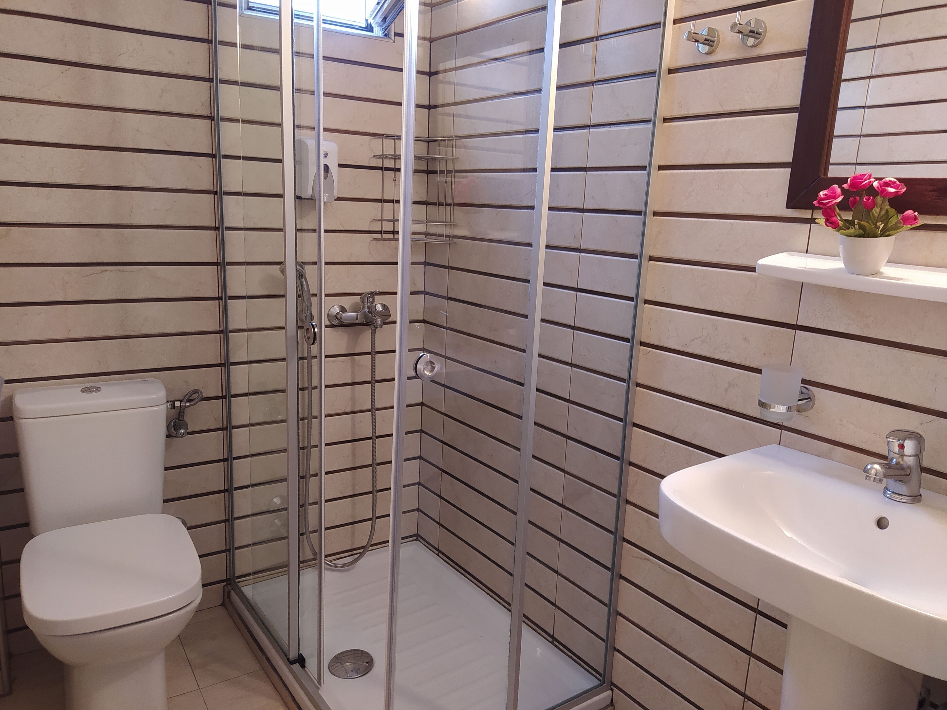 superior double room, terrace | bathroom | shower, rainfall showerhead, free toiletries, hair dryer