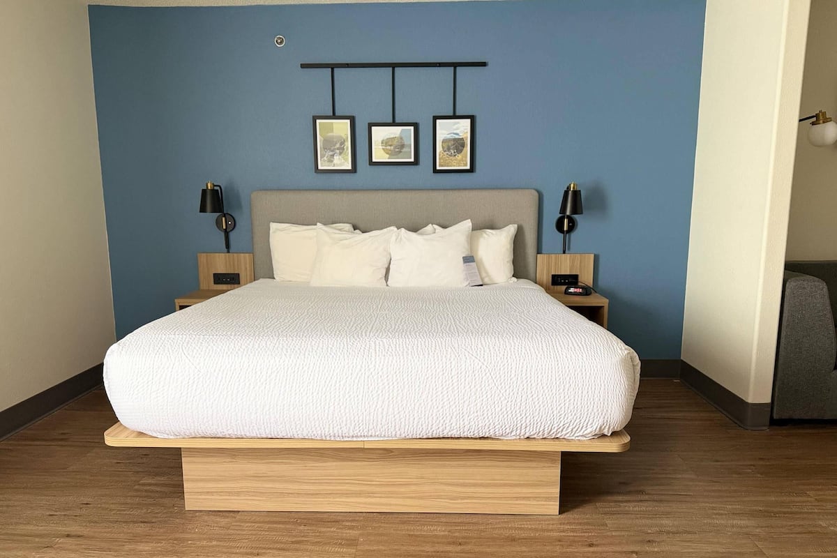 Suite, 1 Tempat Tidur King, Bebas Asap Rokok, dapur kecil | Meja kerja, tirai kedap cahaya, setrika/meja setrika, dan Wi-Fi gratis