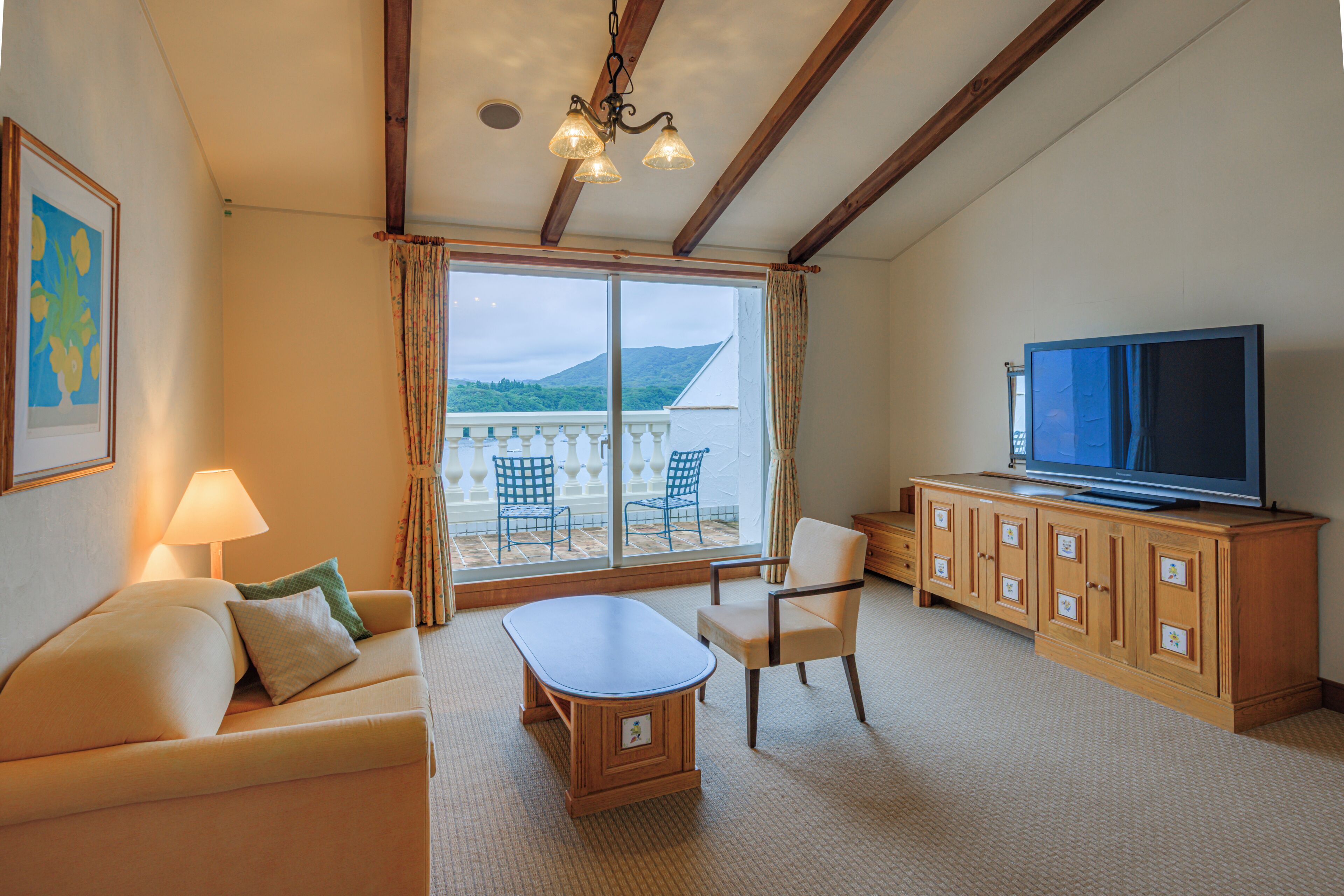 villa | in-room safe, desk, blackout curtains, iron/ironing board