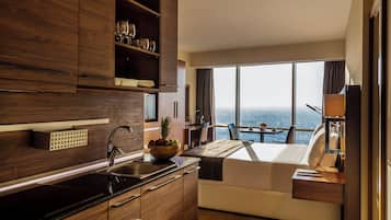 Suite Junior, 1 trÚs grand lit | 1 chambre, draps en coton égyptien, literie de qualité supérieure