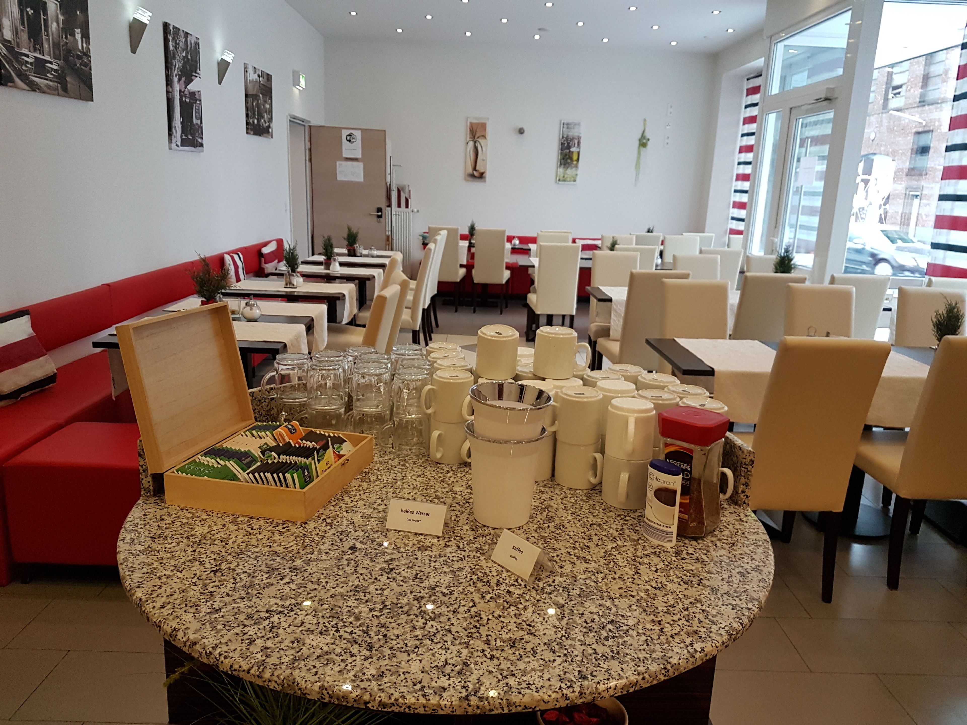 daily buffet breakfast (eur 14 per person)