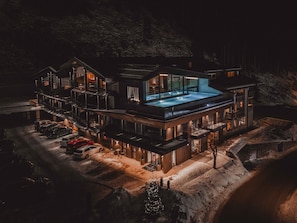 Front of property – evening/night