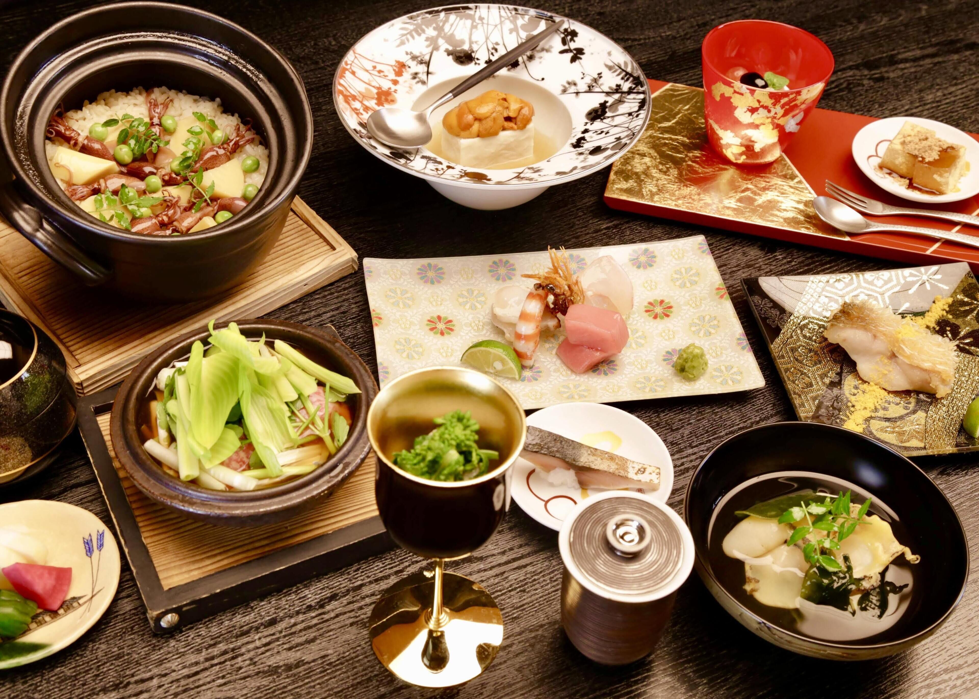 breakfast and dinner served, japanese cuisine