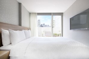 Habitació doble Deluxe, 1 llit doble, pati hawaià, torre | Vista des de l'habitació