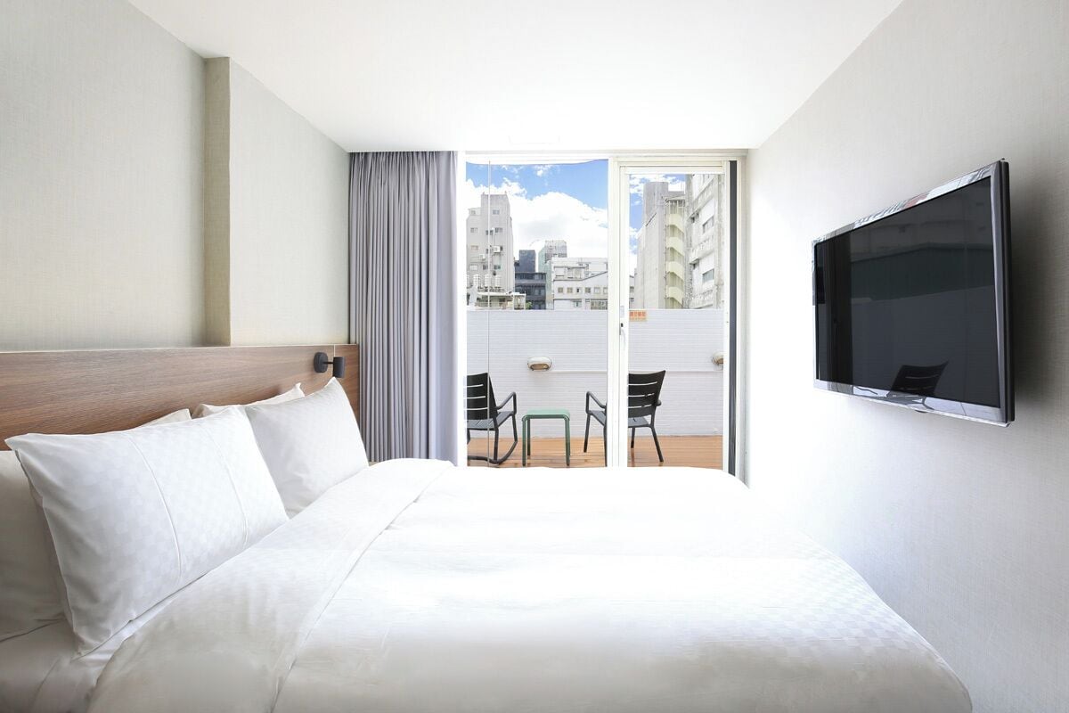 Chambre Deluxe double, 1 lit double, lanai, dans la tour | Vue de la chambre