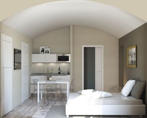 Executive Apartment | Premium bedding, down comforters, Select Comfort beds, minibar - Adalesia Hotel & Coffee (Turin)