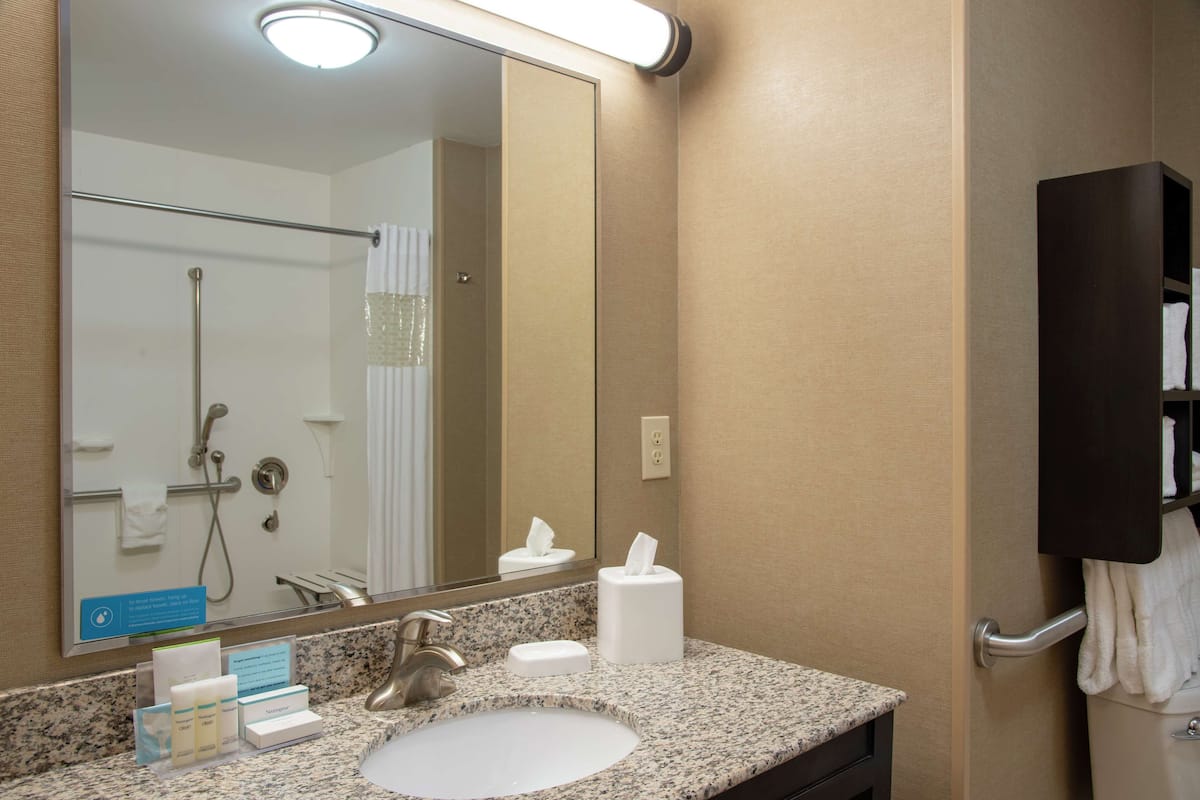 Baño | Tina con regadera, amenidades de baño gratuitas, secadora de cabello