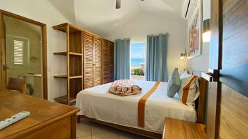 Exclusive Villa, 3 Bedrooms, Sea View | Frette Italian sheets, premium bedding, Select Comfort beds