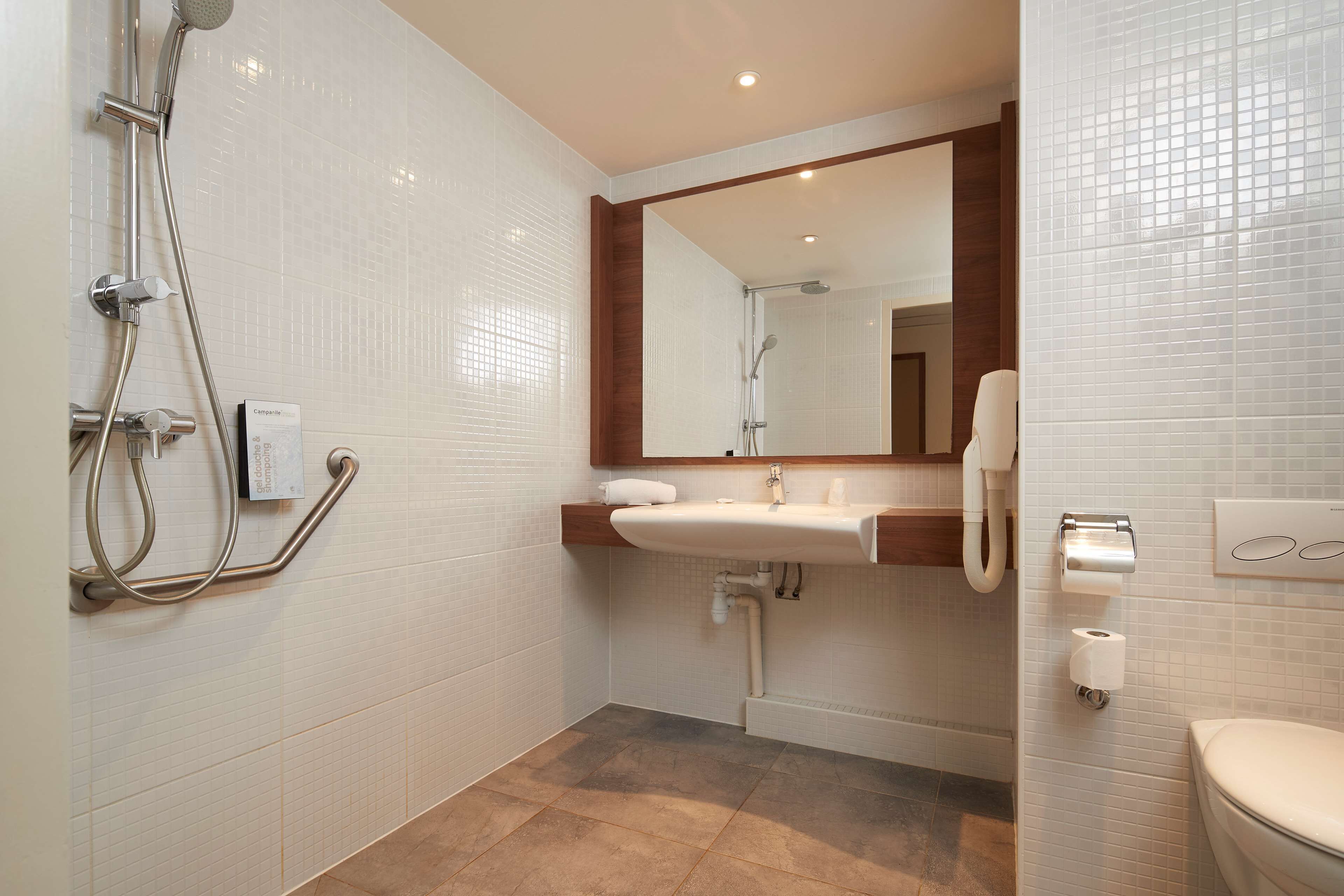 next generation, room, 1 double bed | bathroom | rainfall showerhead, eco-friendly toiletries, hair dryer, towels