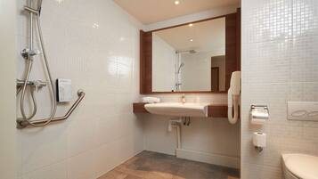 Standard Room, 1 Double Bed | Bathroom | Rainfall showerhead, eco-friendly toiletries, hair dryer, towels