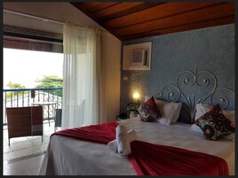 Master Double Room Sea View | In-room safe, blackout drapes, free WiFi, bed sheets