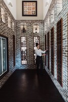 Frühstück, Mittagessen, Abendessen, Blick auf den Garten 