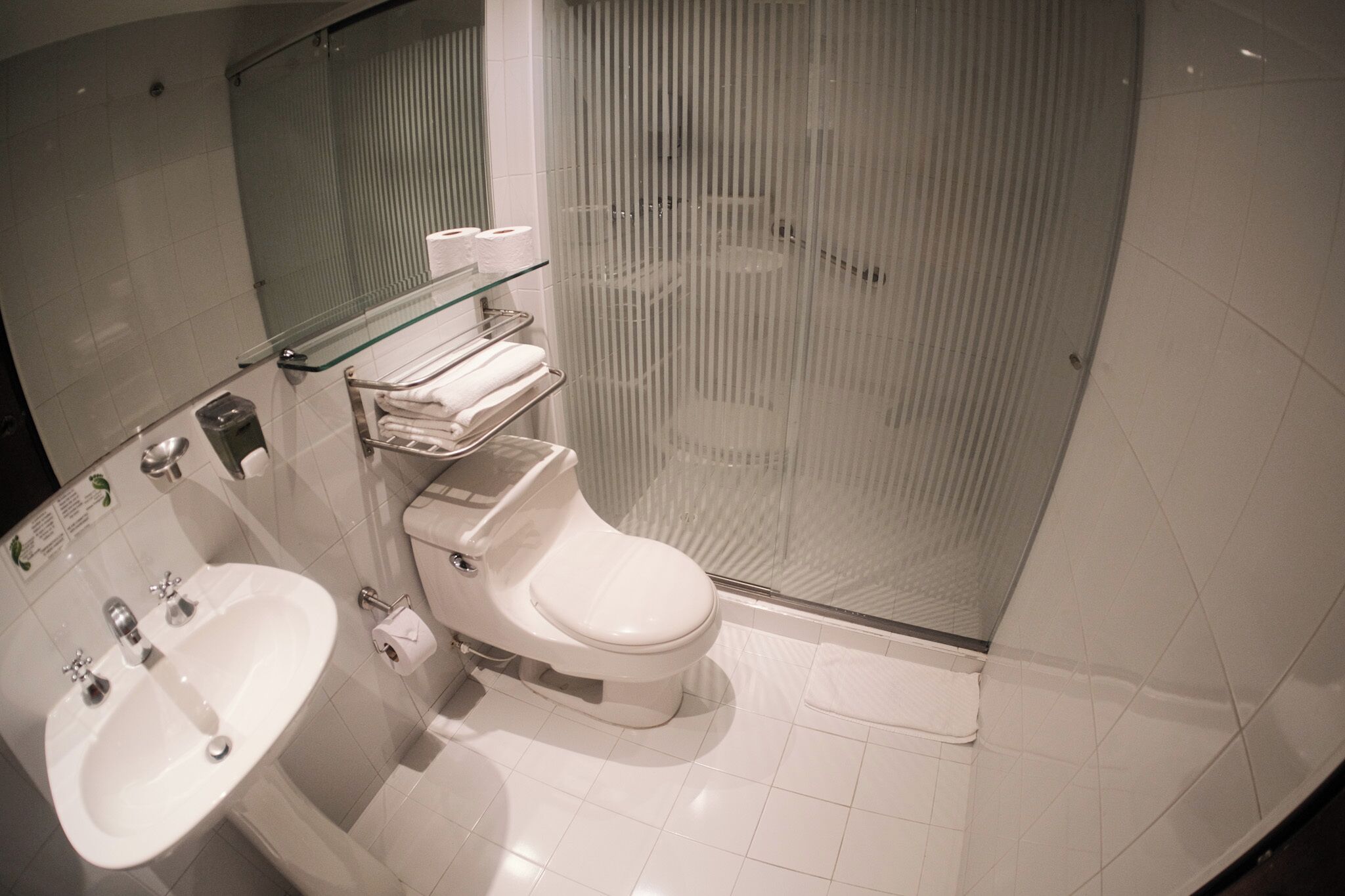 room (quadruple) | bathroom | shower, rainfall showerhead, hair dryer