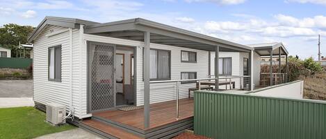 Cabaña familiar, 2 habitaciones | Terraza o patio