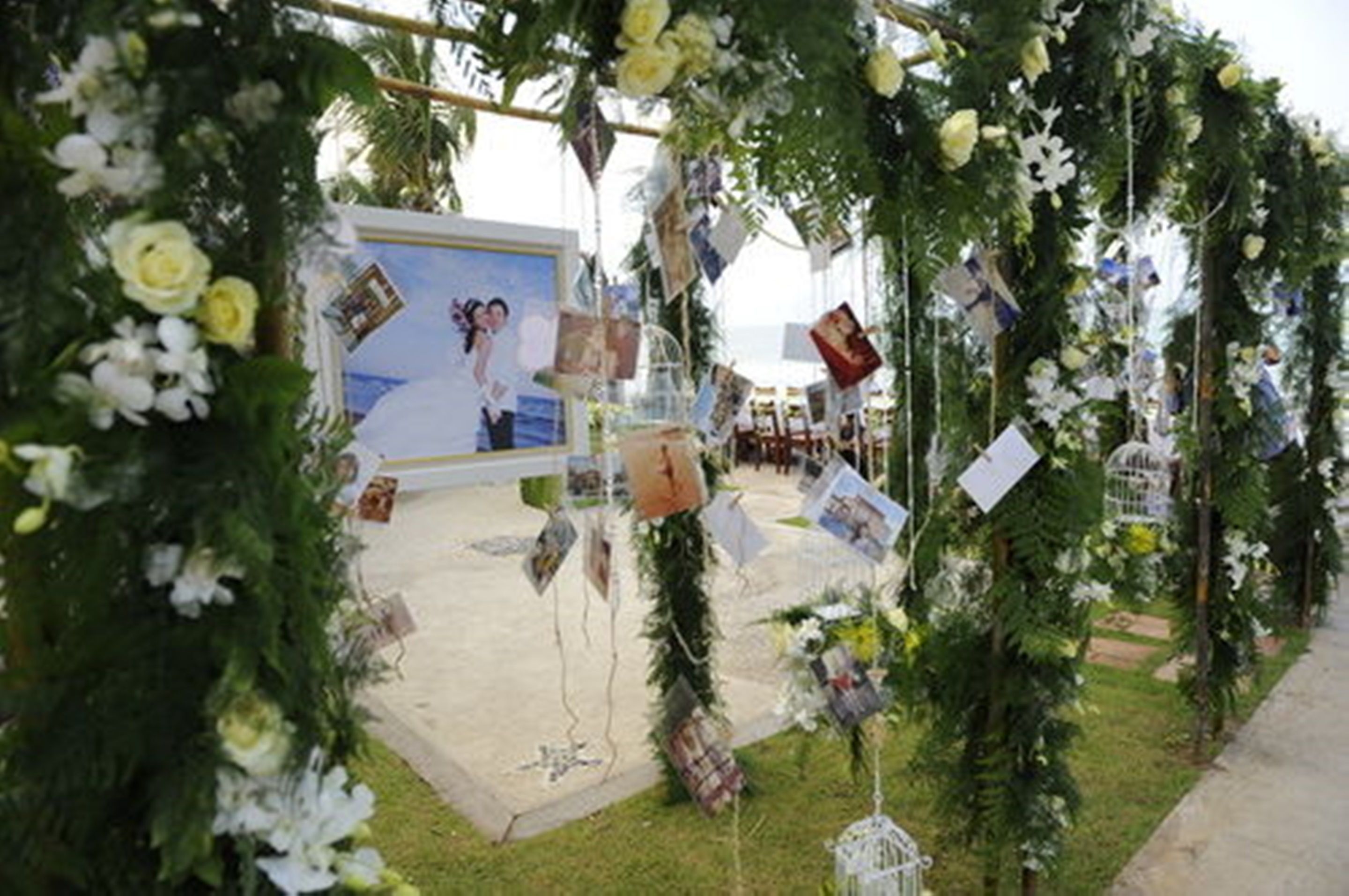 outdoor wedding area
