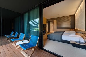 Roba de llit d'alta qualitat, minibar i caixa forta a l'habitació 