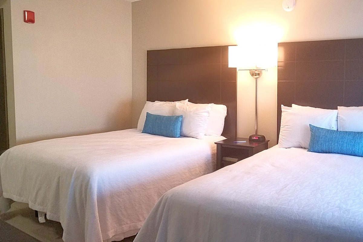 Standard Room, 2 Double Beds | Premium bedding, blackout drapes, iron/ironing board, free WiFi