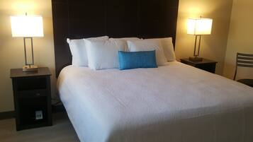Premium bedding, blackout curtains, iron/ironing board, free WiFi