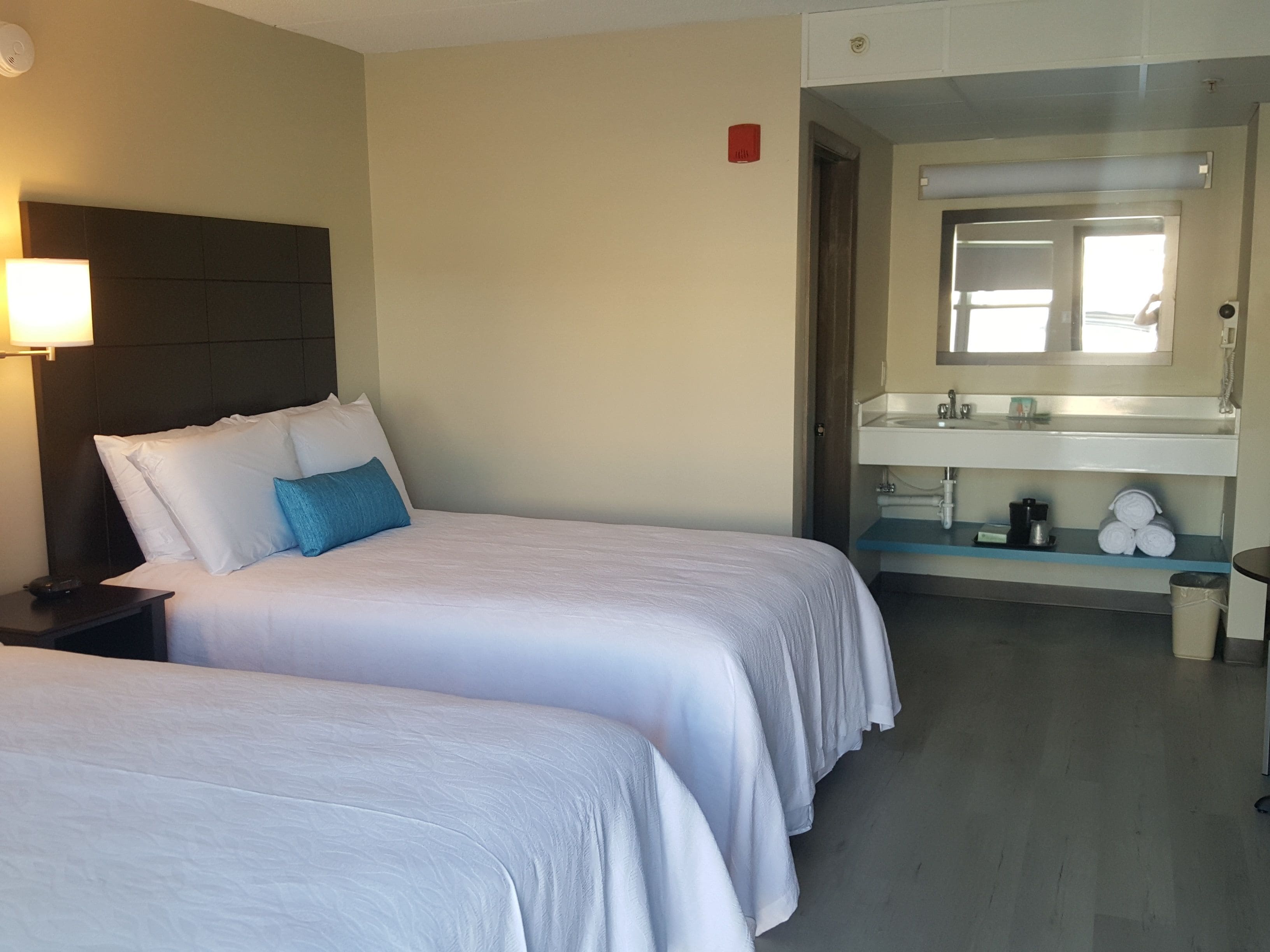 Standard Room, 2 Double Beds | Premium bedding, blackout drapes, iron/ironing board, free WiFi