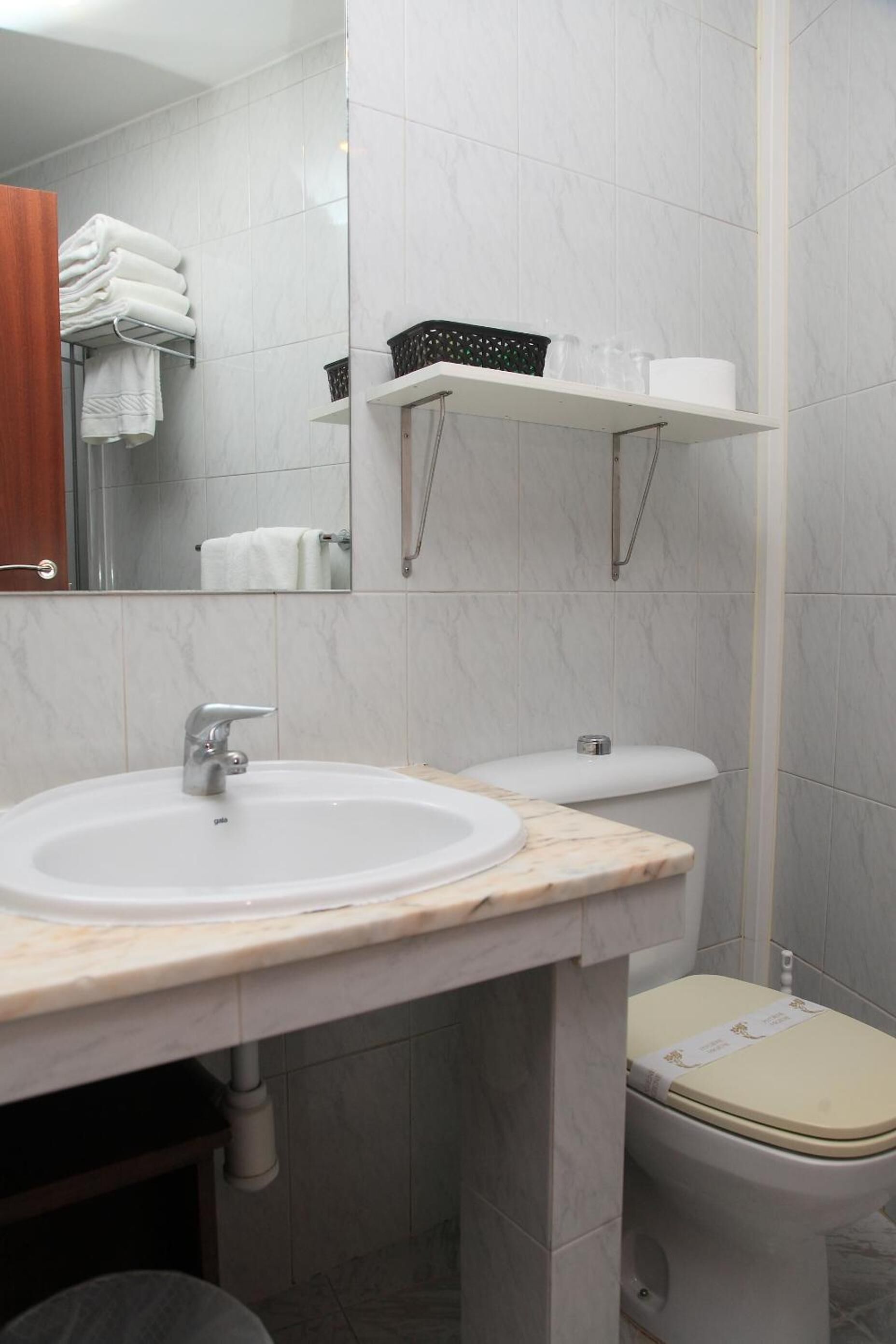 free toiletries, hair dryer, towels