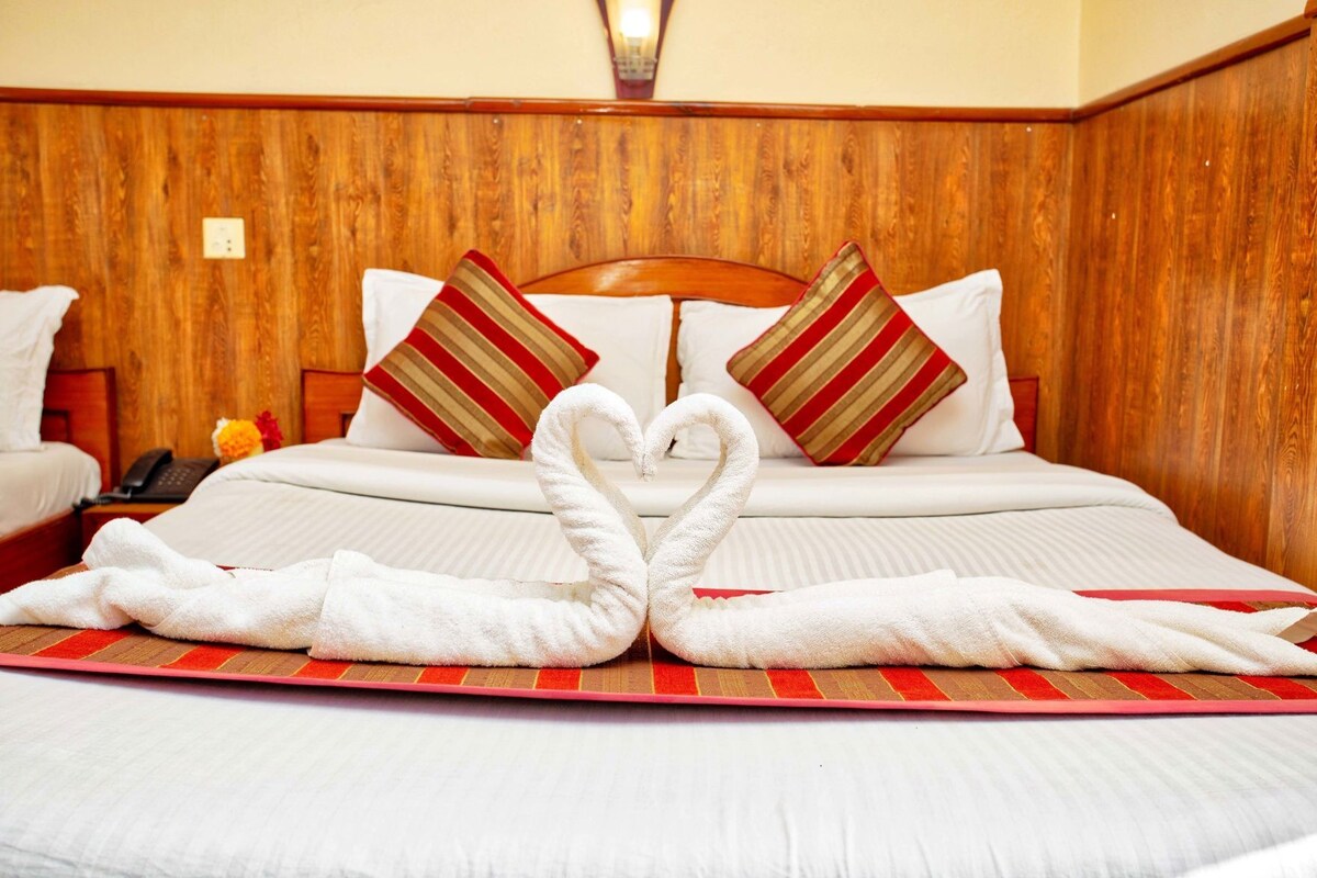 Premium bedding, memory foam beds, in-room safe, desk
