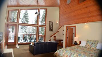 Forest Cabin, King Bed and Bunk Bed | View from room