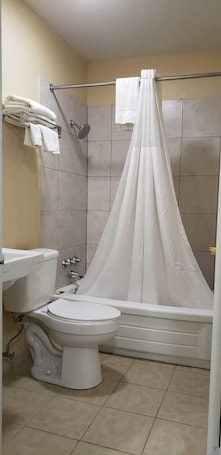 Bathroom shower. Benton Inn