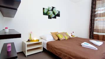 In-room safe, iron/ironing board, free cribs/infant beds, free WiFi