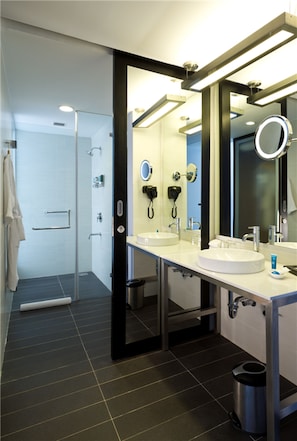 Dusche, Regendusche, Designer-Toilettenartikel, Haartrockner