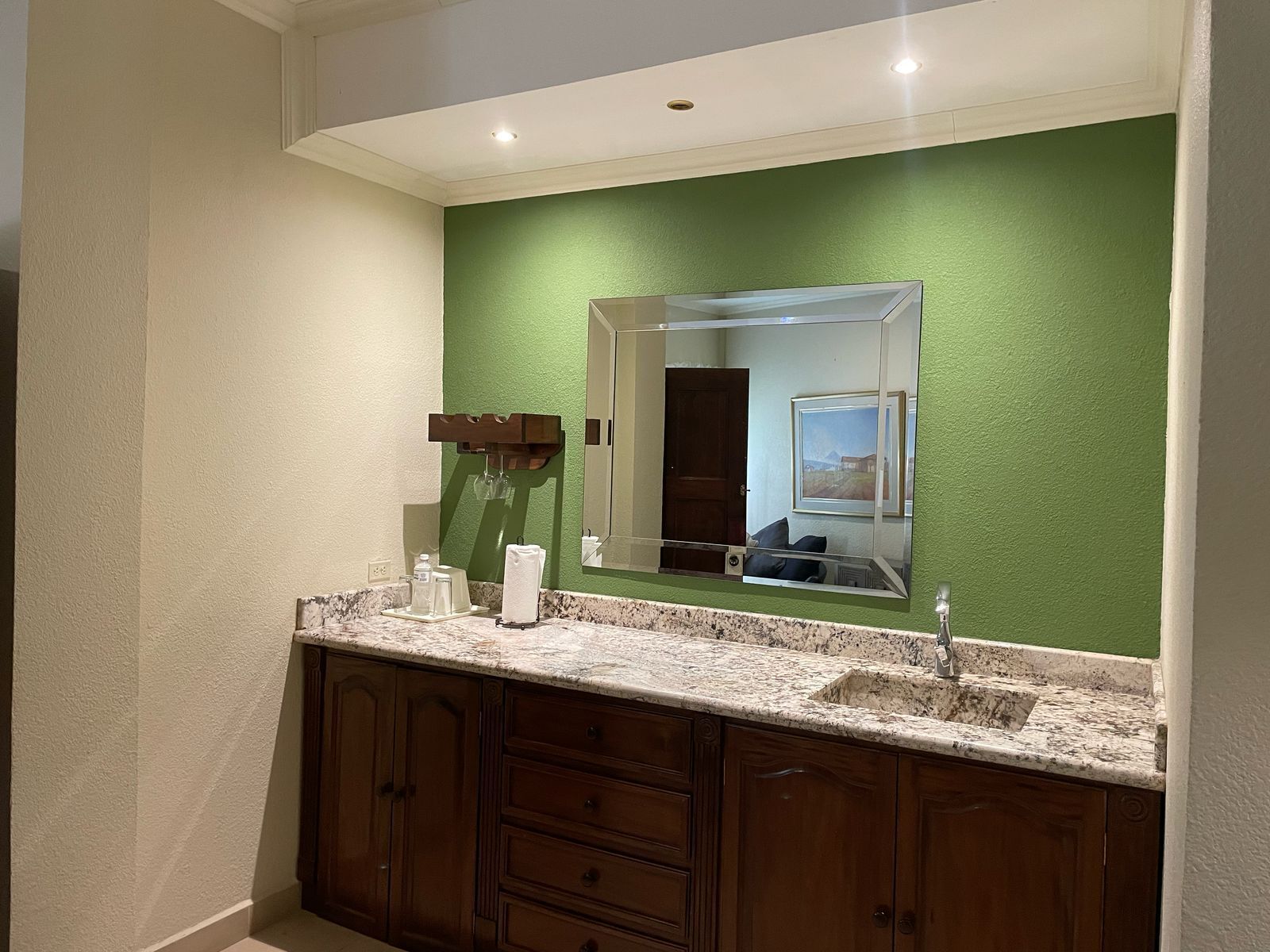 king suite | bathroom | shower, rainfall showerhead, towels