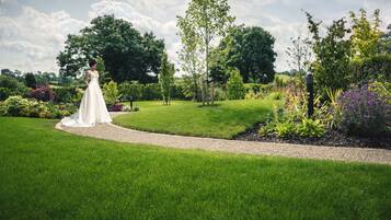 Outdoor wedding area
