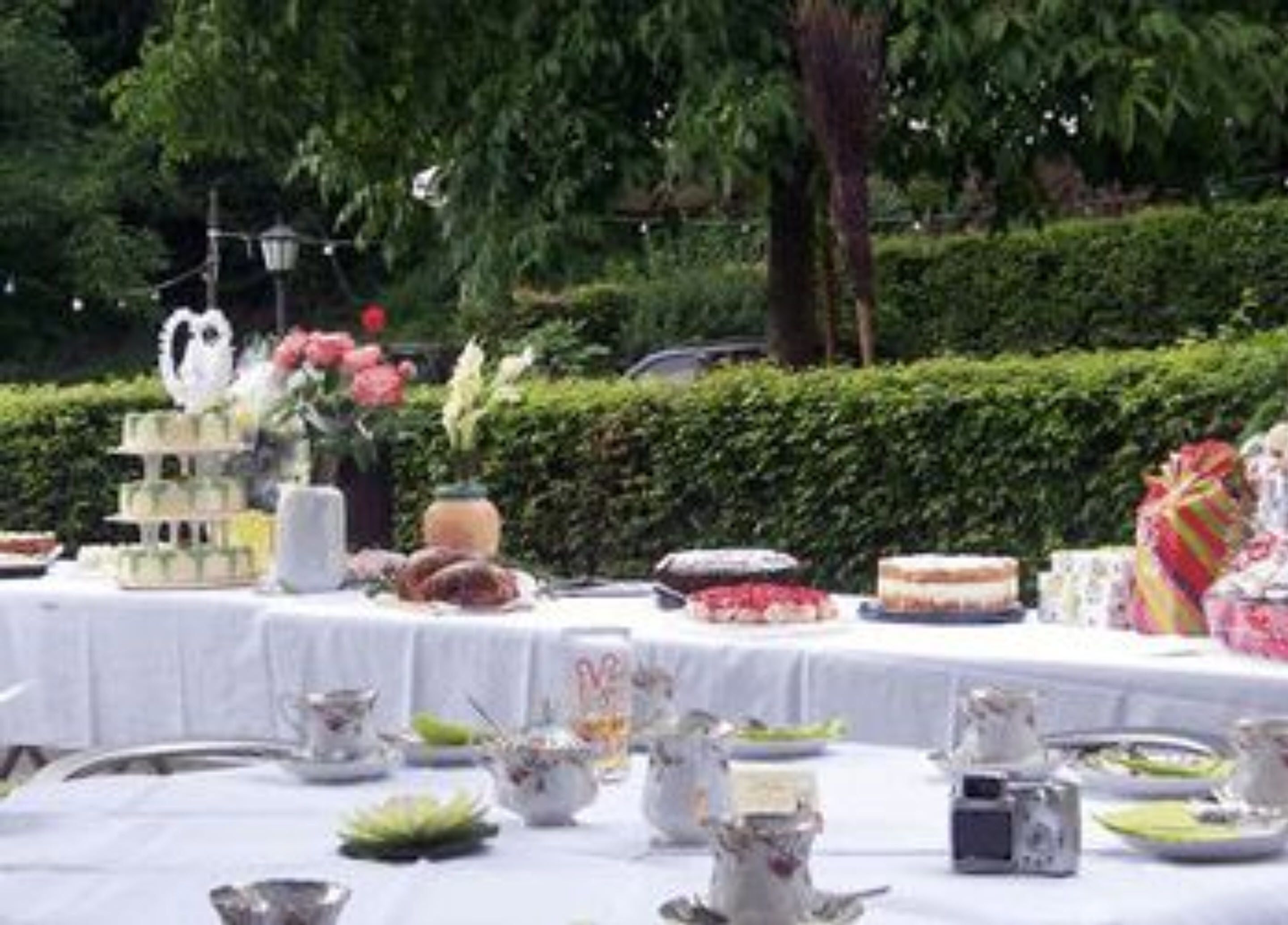 outdoor banquet area