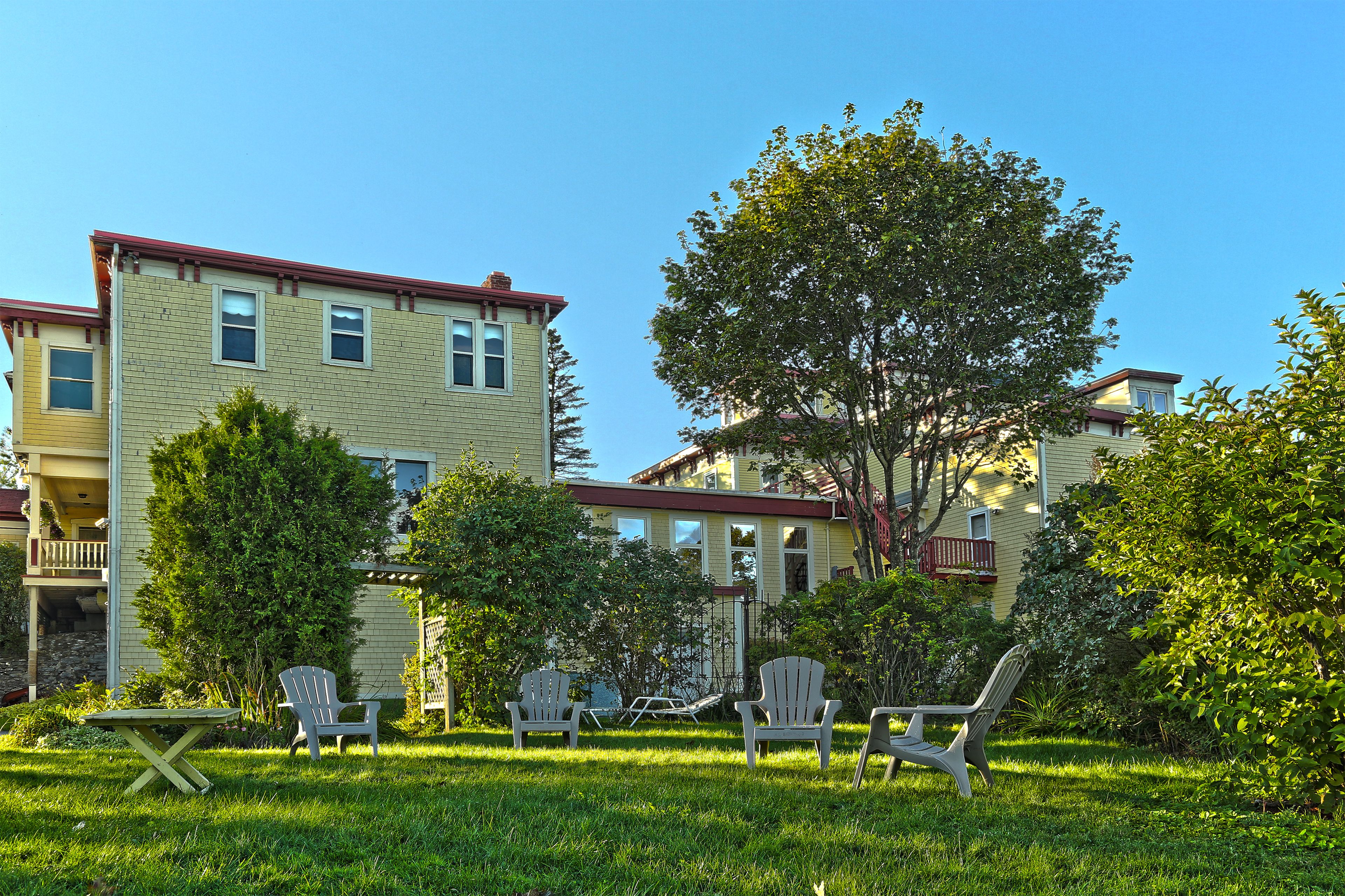 Outdoor banquet area