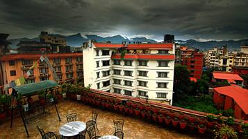 Vue sur la ville depuis l’hébergement