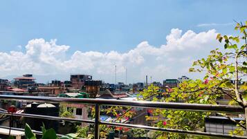 Vue sur la ville depuis l’hébergement